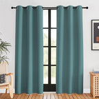 NICETOWN Blackout Curtains for Bedroom, Sea Teal, 42 W by 80 L, Thermal by NICETOWN