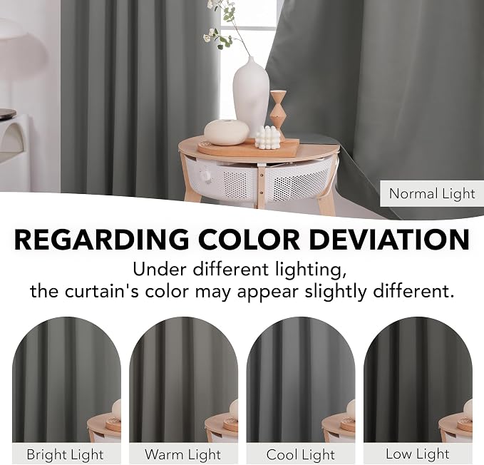 Deconovo Back Tab and Rod Pocket Curtains Blackout Shades Room Darkening Blinds - Image 6
