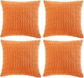 Fancy Homi 4 Packs Orange Fall Decorative Throw Pillow Covers 26x26 Inch by Fancy+Homi
