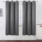 LEMOMO Grey Thermal Blackout Curtains/42 x 72 Inch/Set of 2 Panels Room by Lemomo