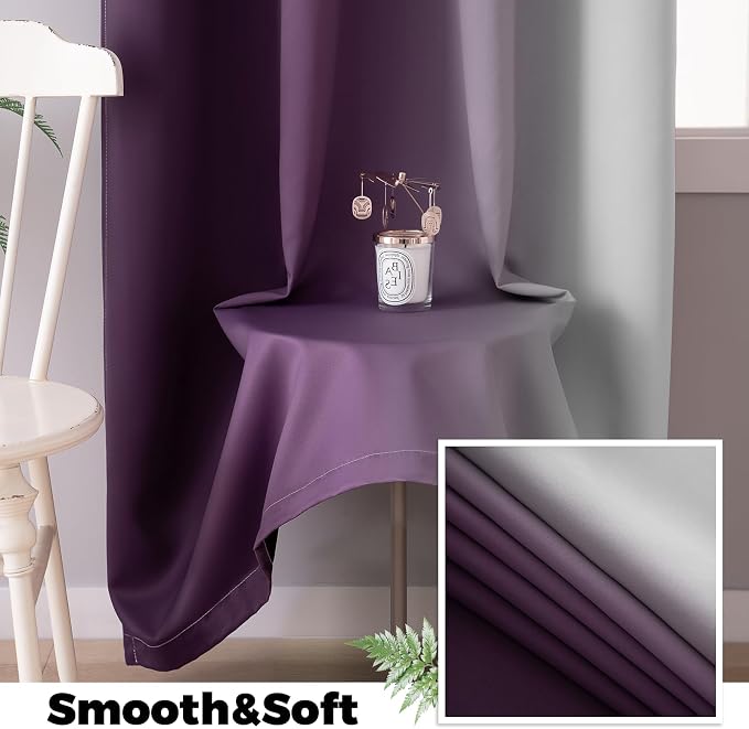 Yakamok 100% Blackout Curtains 63 Inch Length 2 Layers, Light Blocking Thermal - Image 5
