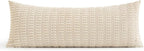 MIULEE Pack of 1 Cream White Long Body Lumbar Decorative Throw Pillow Cover - Image 6