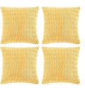 Fancy Homi 4 Packs Yellow Spring Decorative Throw Pillow Covers 20x20 Inch by Fancy+Homi