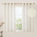LAMIT Natural Linen 54 Inch Length Curtains - Image 2