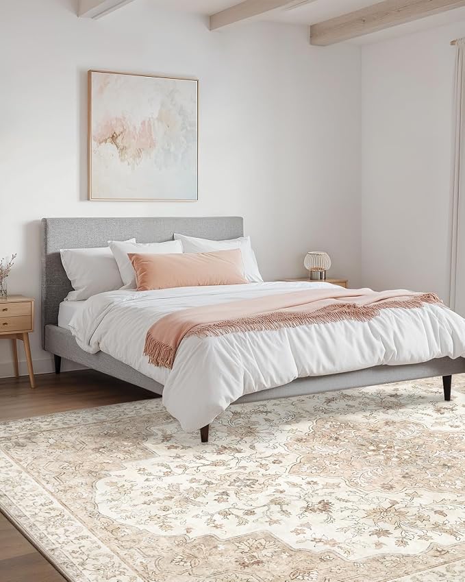 AMADA HOMEFURNISHING 8x10 Washable Area Rug, Low-Profile Large Area Rug - Image 3
