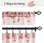 HOMEIDEAS Blush Pink Sheer Kitchen Curtains 30 X 24 Inch Length 2 Panels - Image 6