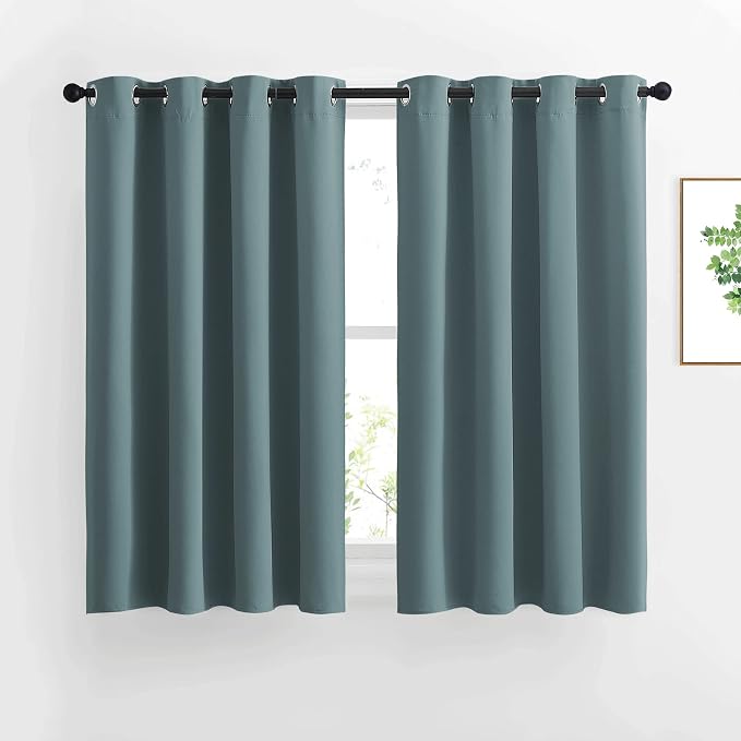 NICETOWN Blackout Greyish Blue Curtains by NICETOWN