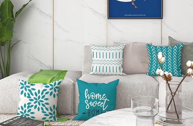 YCOLL Pillow Covers 18x18 Set of 4, Modern Sofa Throw Pillow Cover, Decorative - Image 7