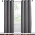 NICETOWN Grey Blackout Curtain Panels - Image 2
