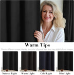 H.VERSAILTEX Linen Blackout Curtains 108 Inches Long 100% Blackout Thermal - Image 5