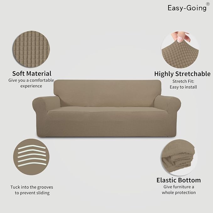 Easy-Going Stretch Sofa Slipcover 1-Piece Sofa Cover Furniture Protector Couch - Image 4