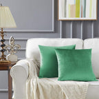 GIGIZAZA Mint Turquoise Velvet Decorative Throw Pillow Covers 20x20 by GIGIZAZAFocusingonhomedecoration