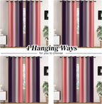 Yakamok Blackout Ombre Dark Pink and Dark Purple Curtains-Gradient Room - Image 2