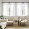MIULEE Short Sheer Curtains 45 Inches Long, 4 Panels Set, Light Filtering Rod by MIULEE