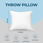 Utopia Bedding Throw Pillows – 16 x 16 Inches Down Alternative Pillows - Image 4