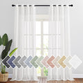 NICETOWN Linen Sheer Curtains 96 inches Long by NICETOWN