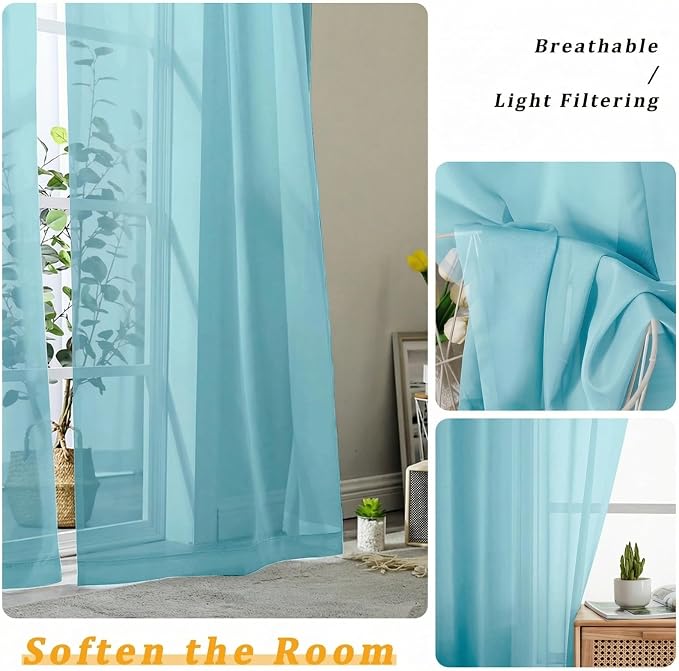 Gwine Sheer Curtains 72 Inch Length - Image 5