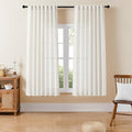Joydeco Linen Curtains for Bedroom 63 Inch Length 2 Panels Set, 37 Inch Wide by JOYDECO