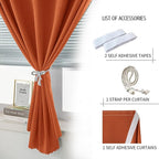 Self Adhesive Curtains Portable Blackout Curtain Simple and Easy to Install - Image 2