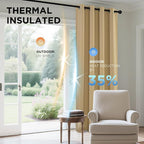 Joydeco Blackout Curtains 90 Inch Length 2 Panels Set, Thermal Insulated Long - Image 4