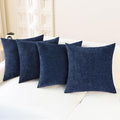 CaliTime Throw Pillow Covers Decorative 18 X 18 Inches Pack of 4 Cozy Chenille by CaliTime