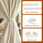 Ptwola 4 Pack Braided Curtain Tiebacks Boho Elegant Rustic Curtain Holdbacks - Image 4