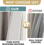 H.VERSAILTEX Linen Blackout Curtains 72 Inches Long 100% Absolutely Blackout - Image 3