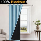 Yakamok 100% Blackout Curtains 84 Inches Long, 2 Thick Layers Heat and Full - Image 2