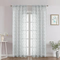 Chyhomenyc Light Grey Sheer Curtains 84 Inch Length 2 Panels Set, Light by Chyhomenyc