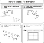 Byondeth Curtain Rods for Windows 16 to 144 Inches Adjustable Length 1 Inch - Image 7