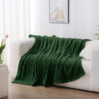 Green Fleece Throw Blanket 50”×60” - Image 2