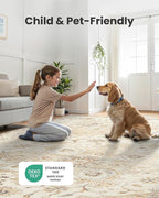 AMADA HOMEFURNISHING Round 6ft Area Rugs, Low-Profile Washable Rug - Image 3
