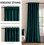 MIULEE Velvet Curtains 108 inches Long 2 Panels - Image 2