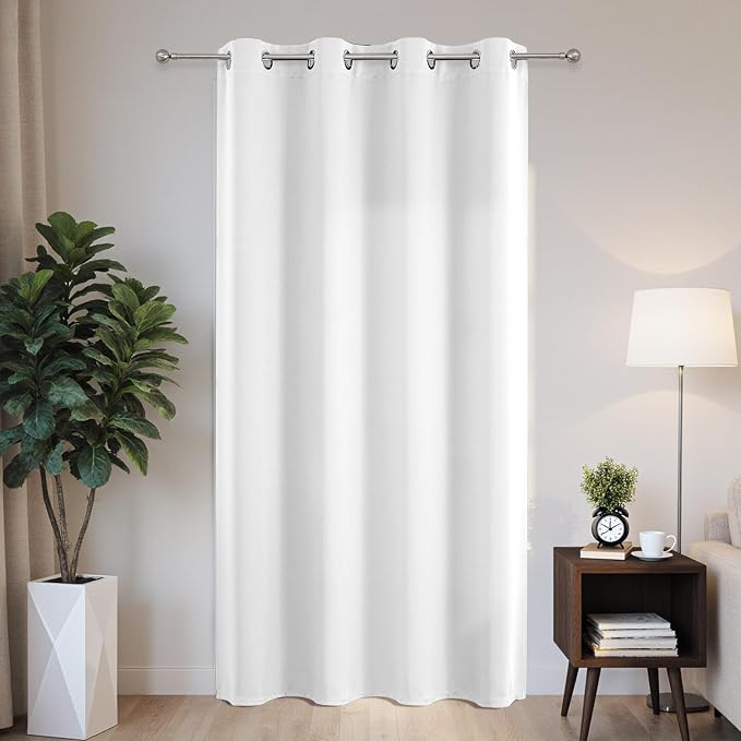 Joydeco Blackout Patio Sliding Door Curtains 72 Inches Long, Grommet Privacy by JOYDECO
