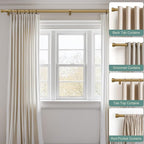 Lootkell 2 Pack Brass Gold Curtain Rods Set - Image 3