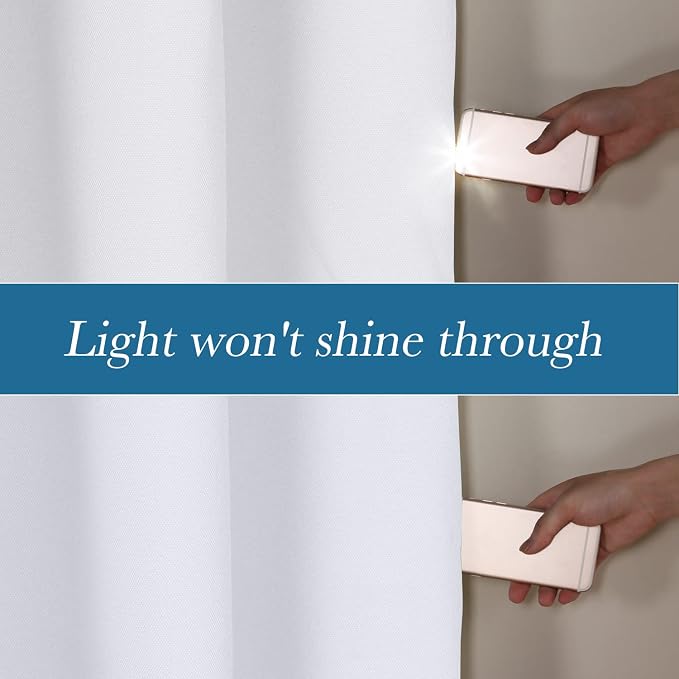 H.VERSAILTEX Linen Blackout Curtains Durable Thick Textured Linen Look 100% - Image 3