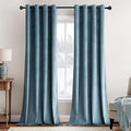 MIULEE Velvet Curtains Dark Slate Elegant Grommet Curtains Thermal Insulated by MIULEE