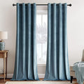 MIULEE 90 Inches Velvet Curtains Dark Slate Elegant Grommet Curtains Thermal by MIULEE