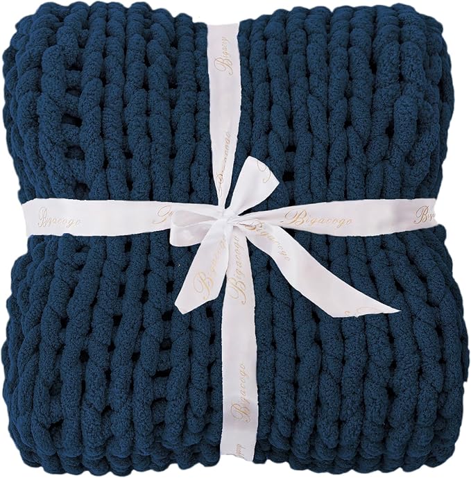 Bigacogo Chunky Knit Throw Blanket - Image 7