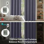 Simplebrand Ava Greyish Purple Short Blackout Curtains - Image 6