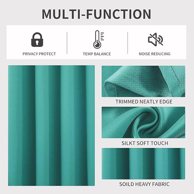 Joydeco Blackout Curtains 72 Inch Length 2 Panels Set, Thermal Insulated Long - Image 4