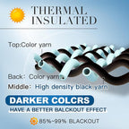 Yakamok Charcoal Grey Curtains 54 Inches Length Blackout Curtain - Image 3