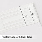 MIULEE Pure White Back Tab Blackout Curtains 84 Inch Length 2 Panels Set - Image 4