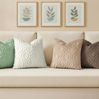 decorUhome Throw Pillow Covers 24x24 Inch Set of 2, Soft Plush Faux Wool Light - Image 4