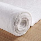 ORINOVA Fuzzy White Machine Washable Runner Faux Rabbit Furry Fur Rugs - Image 6