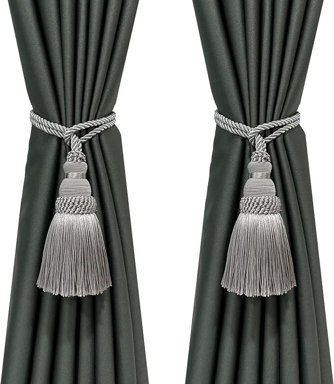 Fenghuangwu 2 Pack Curtain Tie Backs Rope Tassels by fenghuangwu