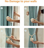 Melaluxe 2 Pack Curtain Tiebacks - Image 3