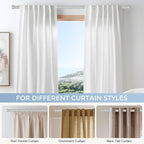 VOIIY Silver Curtain Rods for Windows 72 to 144 Inch, Size:36-144 Inch - Image 6