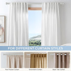 VOIIY 2 Pack Curtain Rods for Windows 48 to 84 Inch, Modern Adjustable Heavy - Image 6