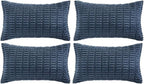 Fancy Homi 4 Packs Dusty Blue Decorative Throw Pillow Covers 14x24 Inch by Fancy+Homi